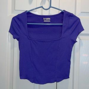 Urban Outfitters Purple Cropped Tee
